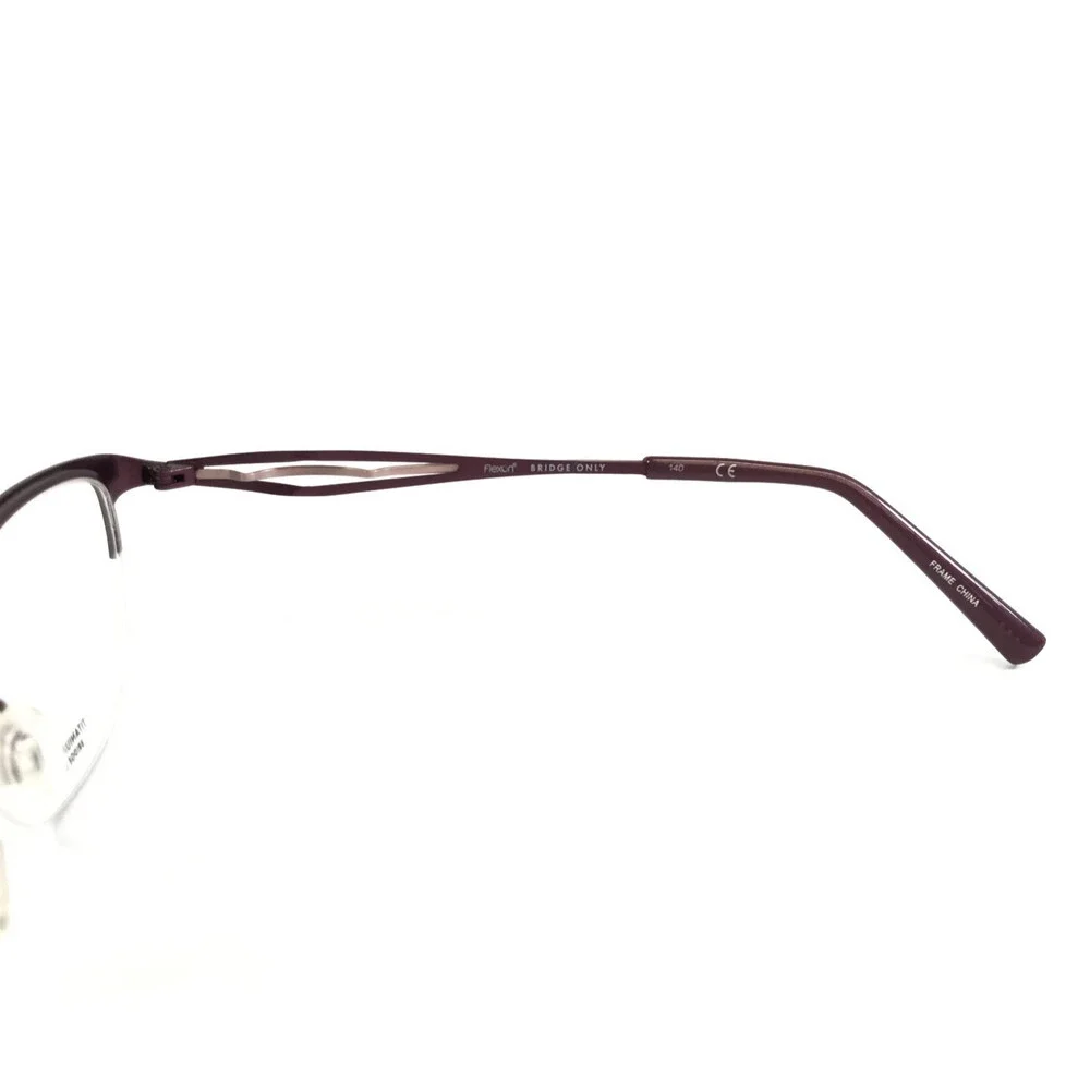 Flexon Eyeglasses Frames MAE 505 Plum Purple Pink Cat Eye Half Rim 53-18-140